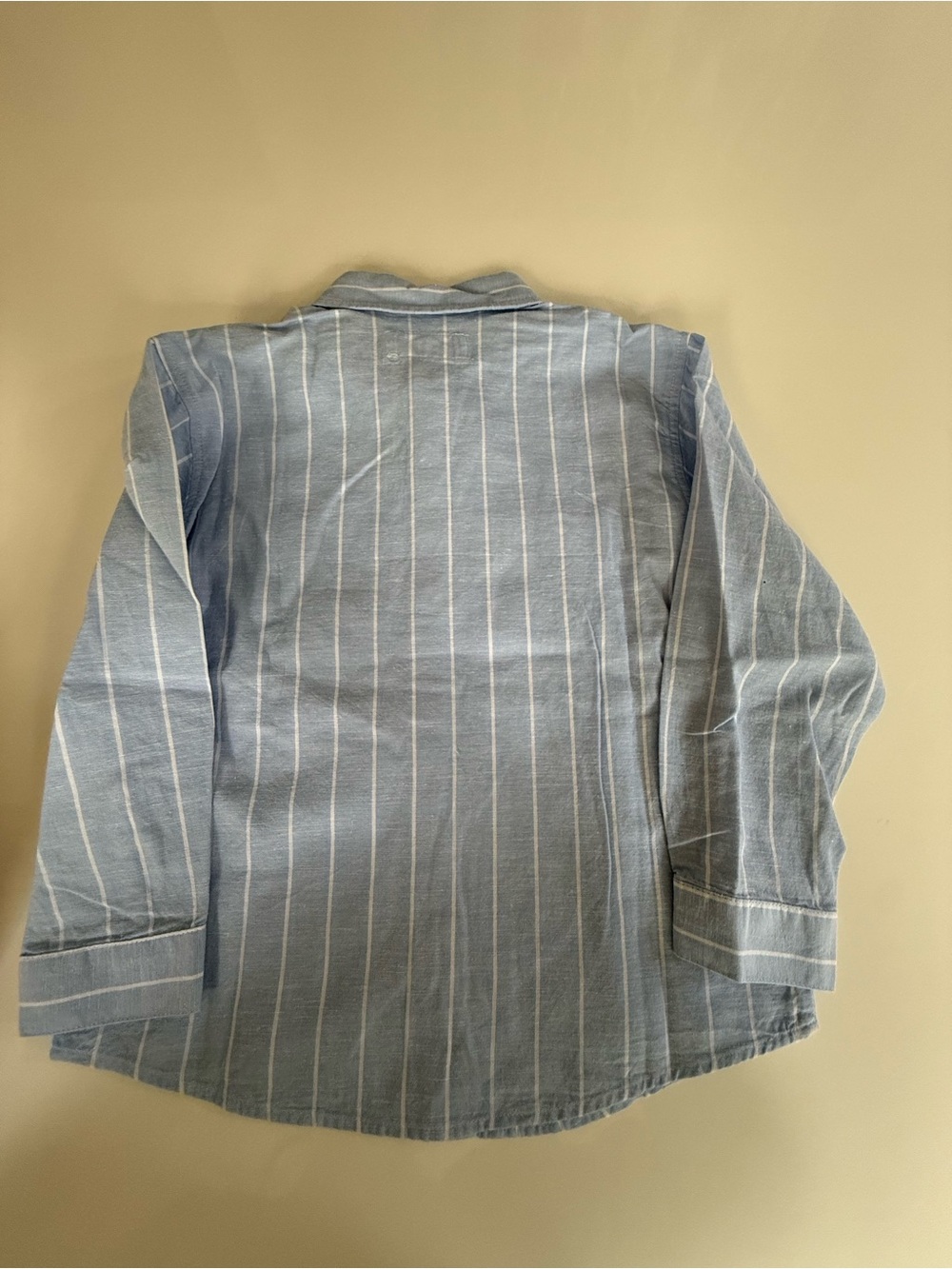 NWT Zara Blue and White Vertical Stripe Button-Up Shirt - Picture 7 of 7